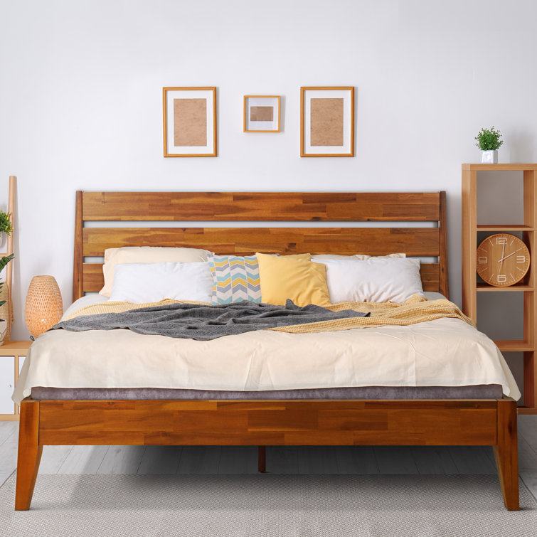 Contemporary wooden bed deals frames